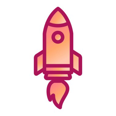 roket ikonu vektör illüstrasyonu