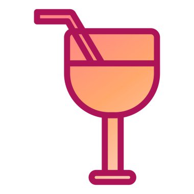 Kokteyl. Web simgesi basit tasarım