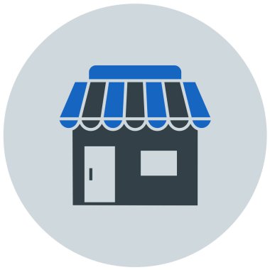 Dükkan. Web simgesi basit illüstrasyon