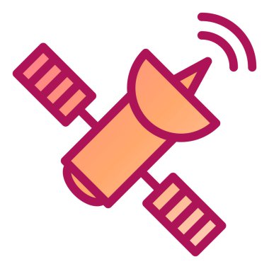 Uydu. Web simgesi basit illüstrasyon