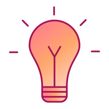 ampul vektörü düz renk simgeleri