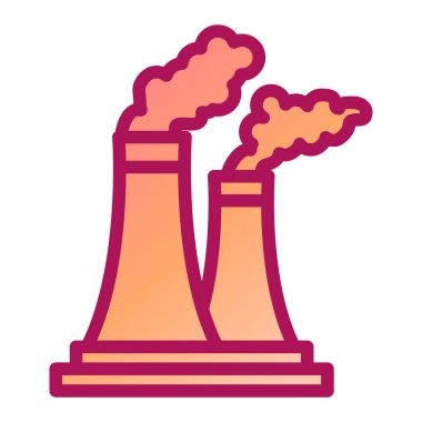 Fabrika vektör düz simgesi