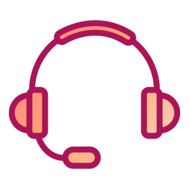 Kulaklık. Web simgesi basit tasarım