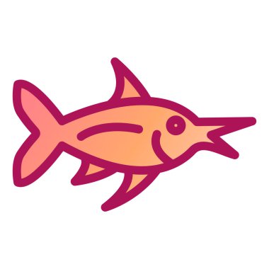 balık simgesi vektör illüstrasyonu