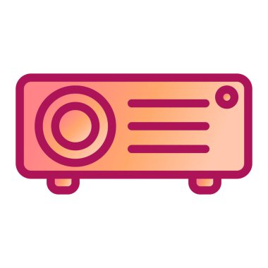 Projektör. Web simgesi basit illüstrasyon