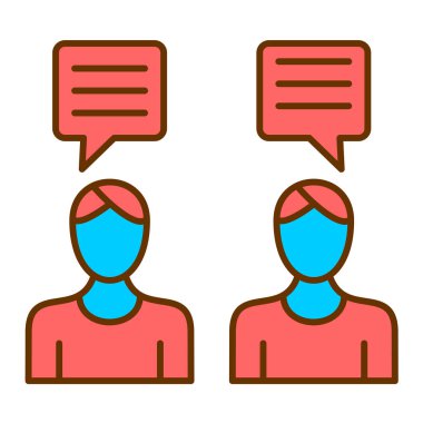 İnsanların vektör illüstrasyonu ve sosyal ağ simgesi