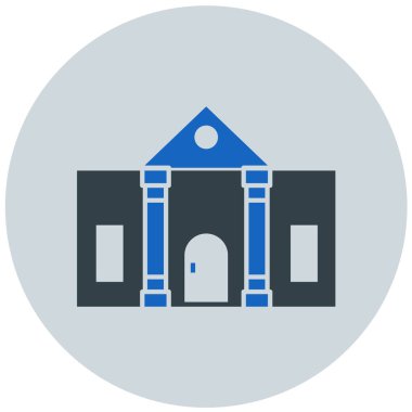 Bina. Web simgesi basit illüstrasyon