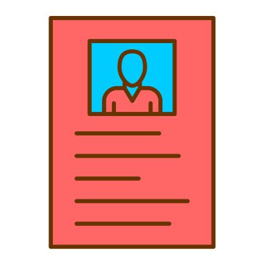 ID kart simgesi vektör illüstrasyonu