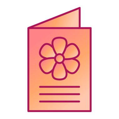 Kartpostal simgesi vektör illüstrasyonu