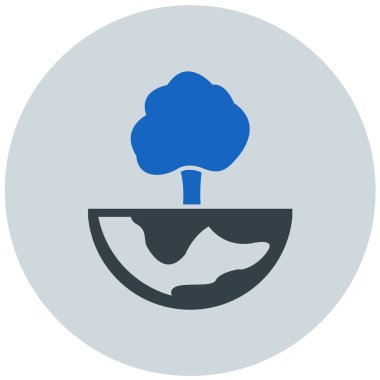 Bir ağaç simgesinin vektör illüstrasyonu