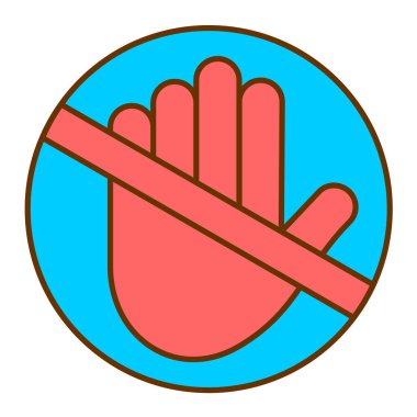 Modern simge vektör illüstrasyonunu durdur