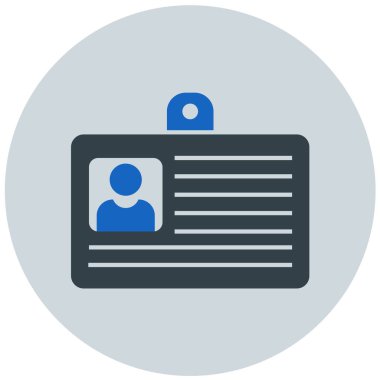 Kimlik kartı. Basit resimleme