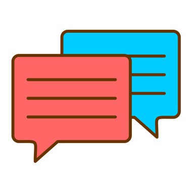 Sohbet mesajı vektör illüstrasyonu