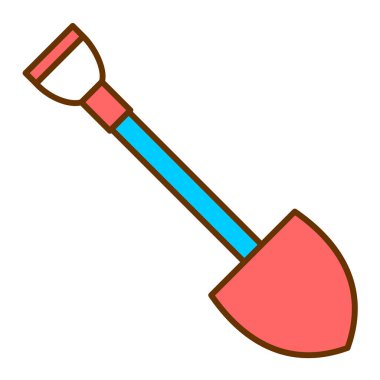 Modern simge vektör illüstrasyonunu kürekle 