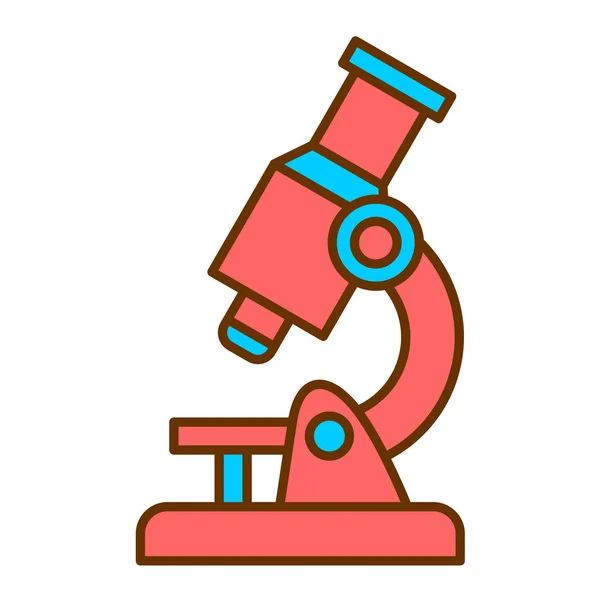 Microscope Icône Web Illustration Simple — Image vectorielle