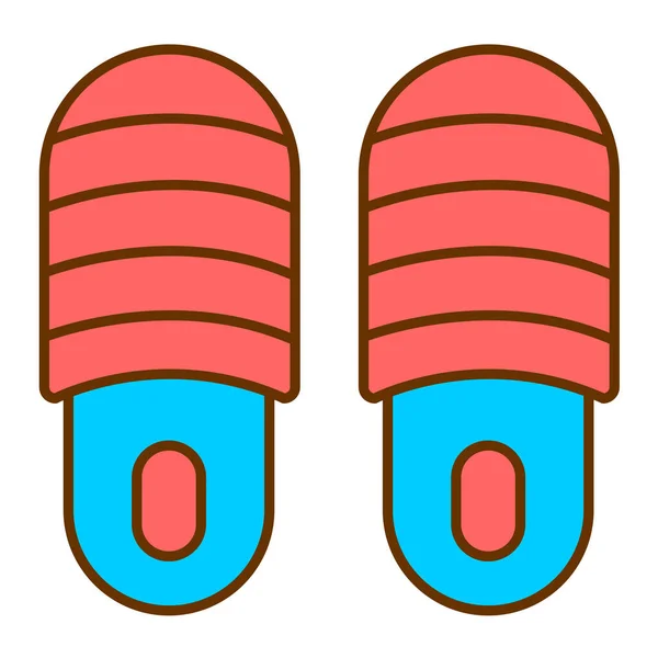 Vector Illustration Pair Slippers — Stock Vector