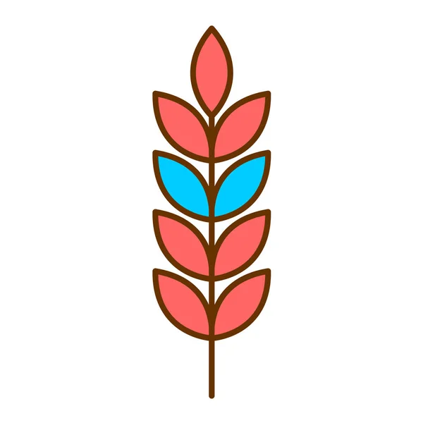 Bitki Simgesi Beyaz Arka Plan Üzerinde Renkli Tasarım Vektör Çizim — Stok Vektör