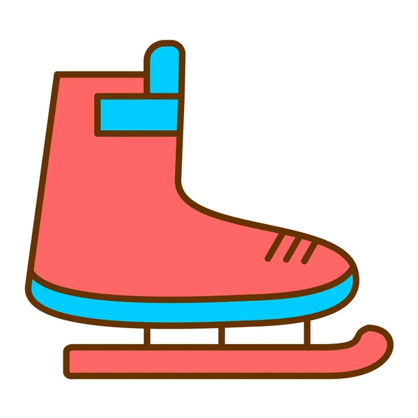 Ice Skate Icon Outline Illustration Snowboard Boot Vector Icons Web — Stock Vector