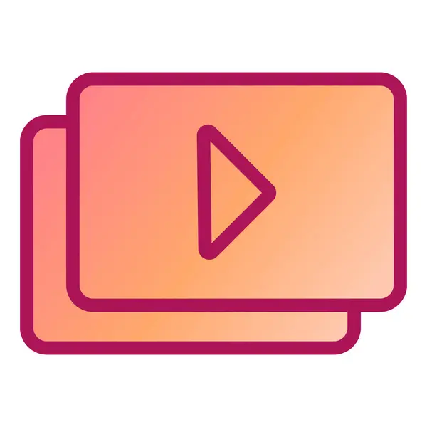 Video Player Webikone — Stockvektor