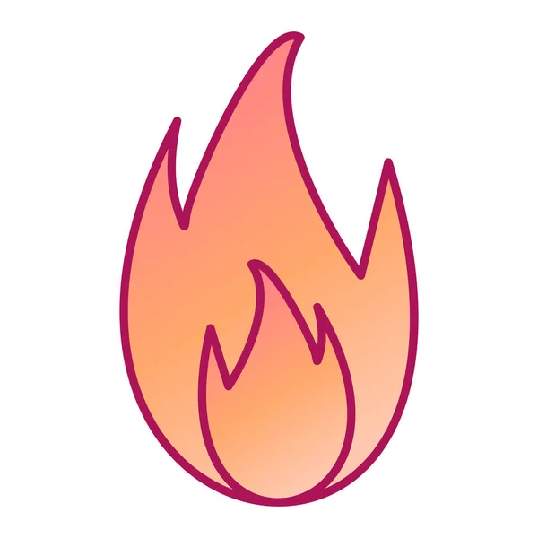 Symbol Płomienia Ikona Ilustracja Wzór Projektu — Wektor stockowy