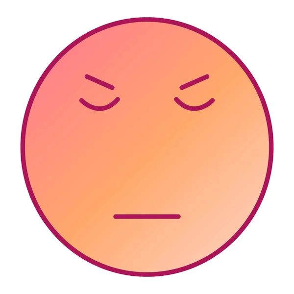 Sad Face Emoticon Icon Vector Illustration — Stock Vector