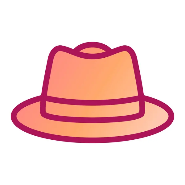 Icono Del Sombrero Ilustración Plana Cowboy Vector Iconos Para Web — Vector de stock