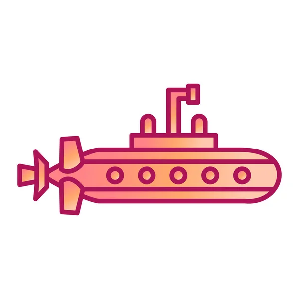 Submarine Modern Icon Vector Illustration — Stockvector