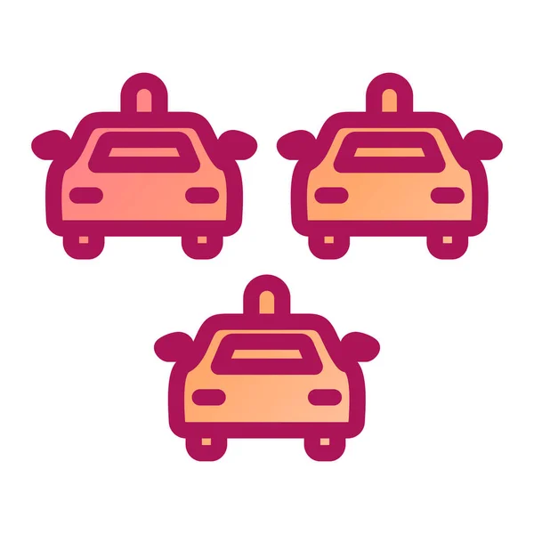 Taxi Auto Symbol Vektor Illustration Design — Stockvektor
