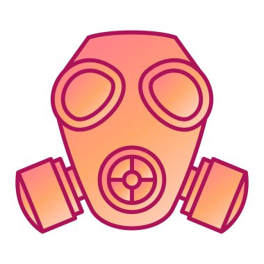 gaz maskesi modern simge vektör illüstrasyonu 