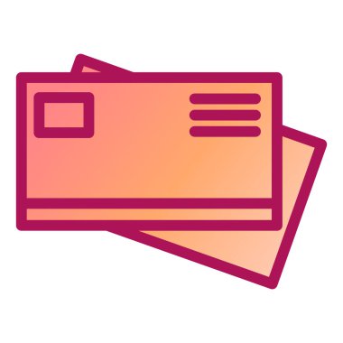 Kredi kartı vektör renk simgesi