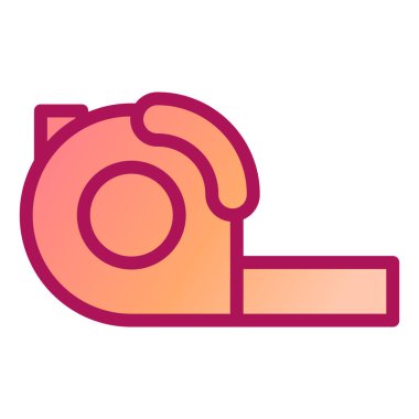 mezura simgesi vektörü. İnce çizgi işareti. izole edilmiş sınır sembolü çizimi