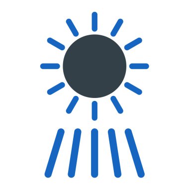 Güneş. Web simgesi vektör illüstrasyonu