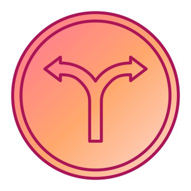 Yol işareti, çizgi vektör simgesi, taslak illüstrasyon. beyaz arkaplanda izole