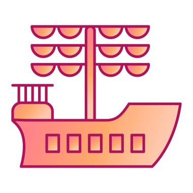 Bir gemi simgesinin vektör çizimi