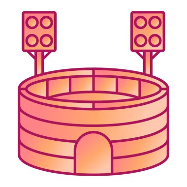Bir stadyum ikonunun vektör illüstrasyonu