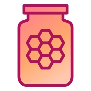 bal kavanozu ikon vektör illüstrasyonu