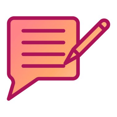 Sohbet mesajı vektör illüstrasyonu