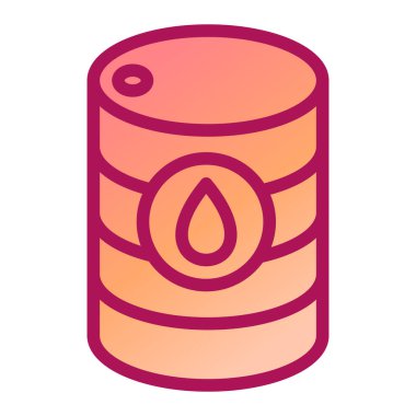 Petrol varili ikonu. Web için gaz yakıcı vektör simgelerinin özet çizimi