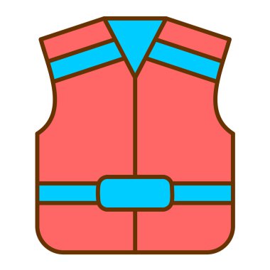 Yelek. Web simgesi basit illüstrasyon