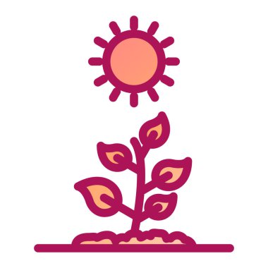 Çiçek simgesi vektörü web ve mobil uygulama tasarımınız için beyaz arkaplanda izole edildi, bitki logosu kavramı