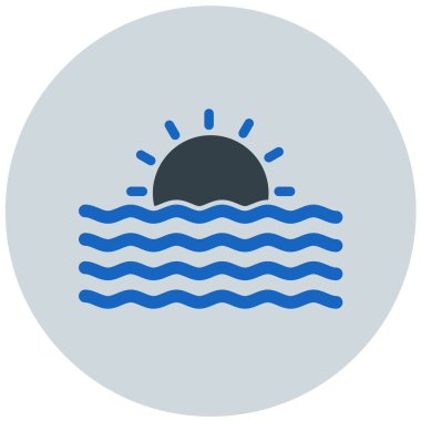 Güneş. Web simgesi basit illüstrasyon