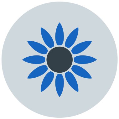 Çiçek. Web simgesi basit illüstrasyon