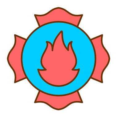 Bir alev simgesinin vektör illüstrasyonu