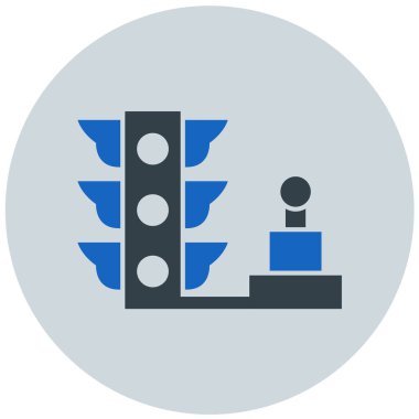 Yol trafik işareti simgesi, vektör illüstrasyonu