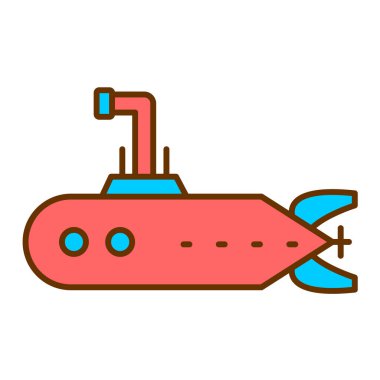 Denizaltı simge vektör çizim