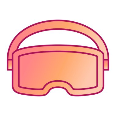 Gözlük ikonu. Web için sanal maske vektör simgelerinin özet çizimi