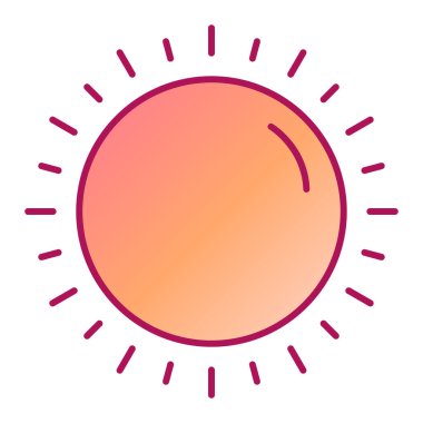 güneş modern ikon vektör illüstrasyonu