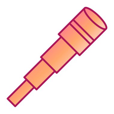 Teleskop simgesi. Beyaz arkaplanda izole edilmiş web tasarımı için izometrik el feneri vektör simgeleri