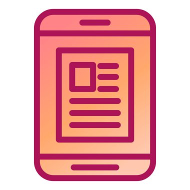 Cep telefonu simgesi, vektör illüstrasyonu