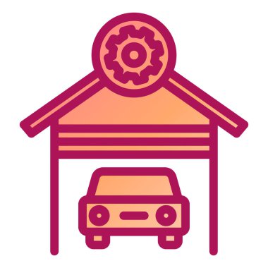araba tamir ikonu vektör illüstrasyonu